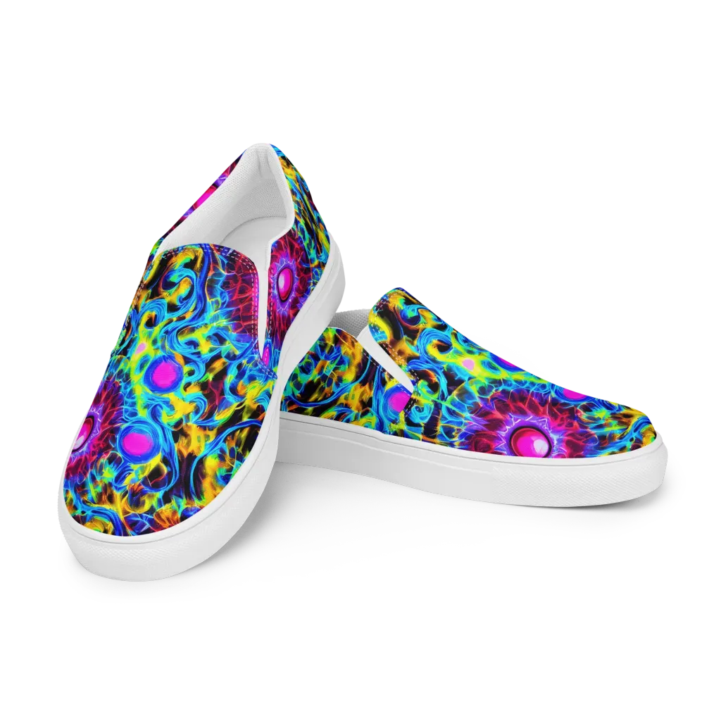 Neon Nectar on Women's Slip-On Canvas Shoes — Left Front