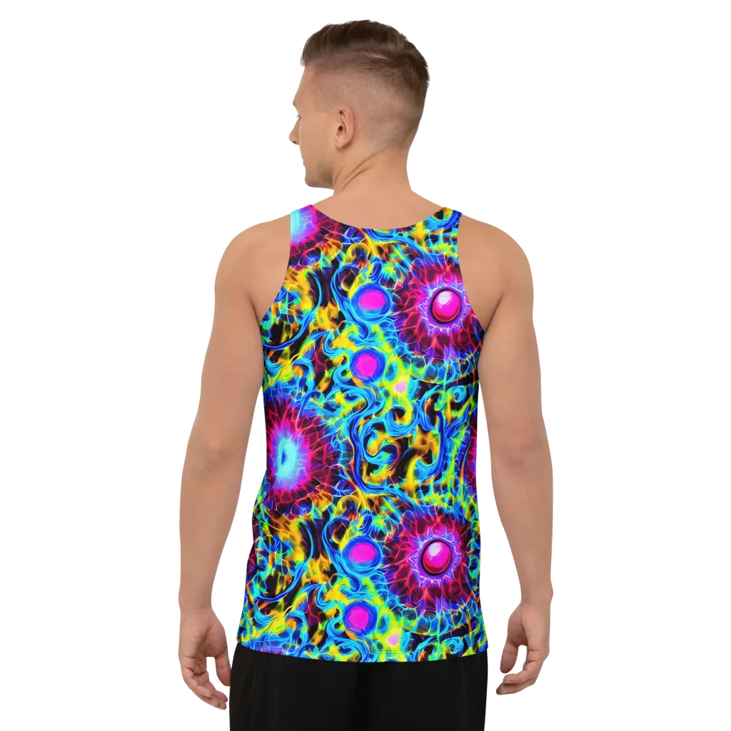 Neon Nectar on Men's Tank Top — Back