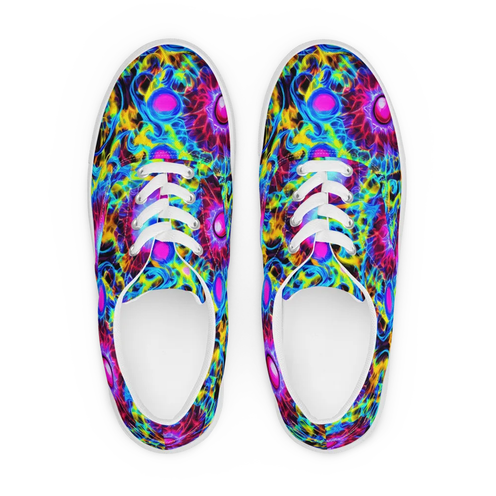 Neon Nectar on Men's Lace-Up Canvas Shoes — Front