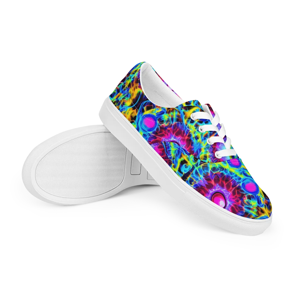 Neon Nectar on Men's Lace-Up Canvas Shoes — Right Front