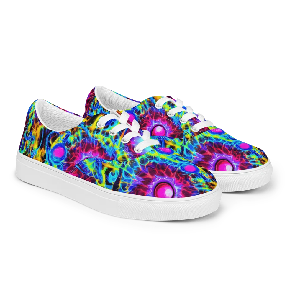 Neon Nectar on Men's Lace-Up Canvas Shoes — Right Front