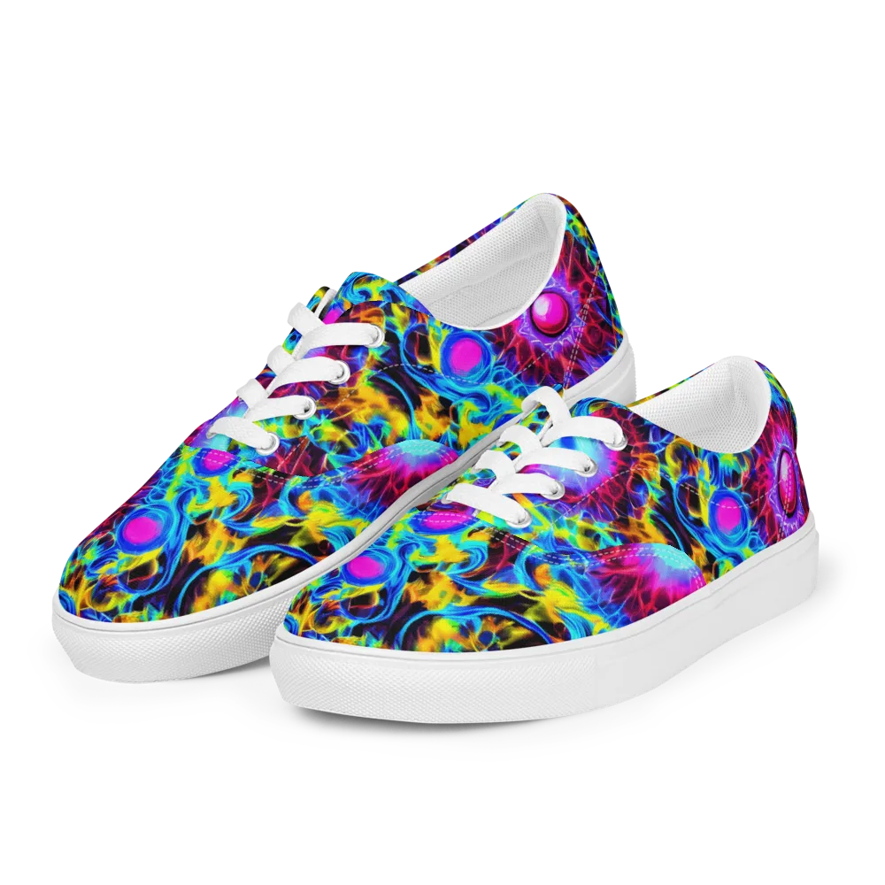 Neon Nectar on Men's Lace-Up Canvas Shoes — Left Front