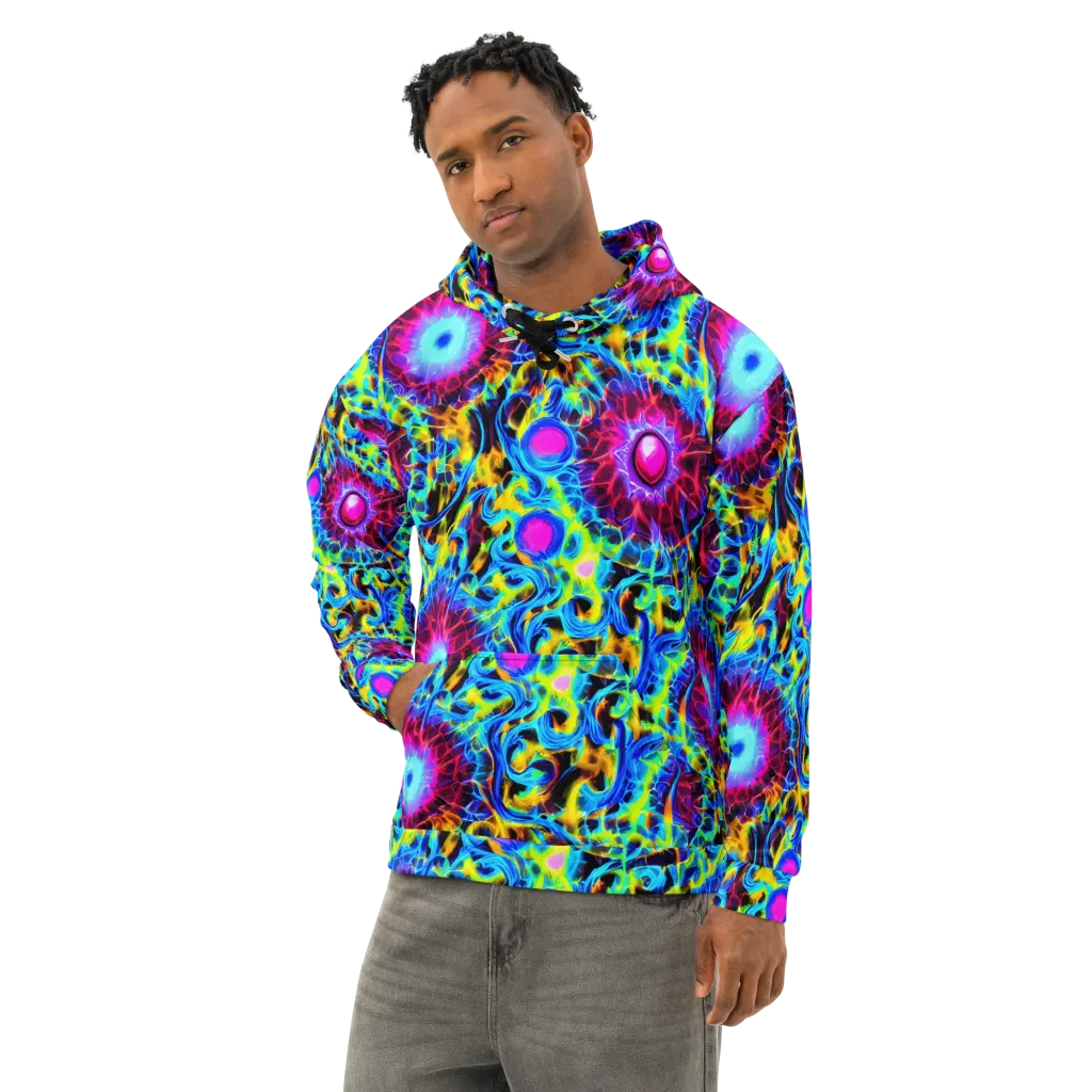 Neon Nectar on Cotton Hoodie — Left Front