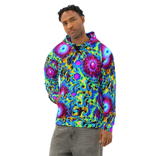 Neon Nectar on a Cotton Hoodie