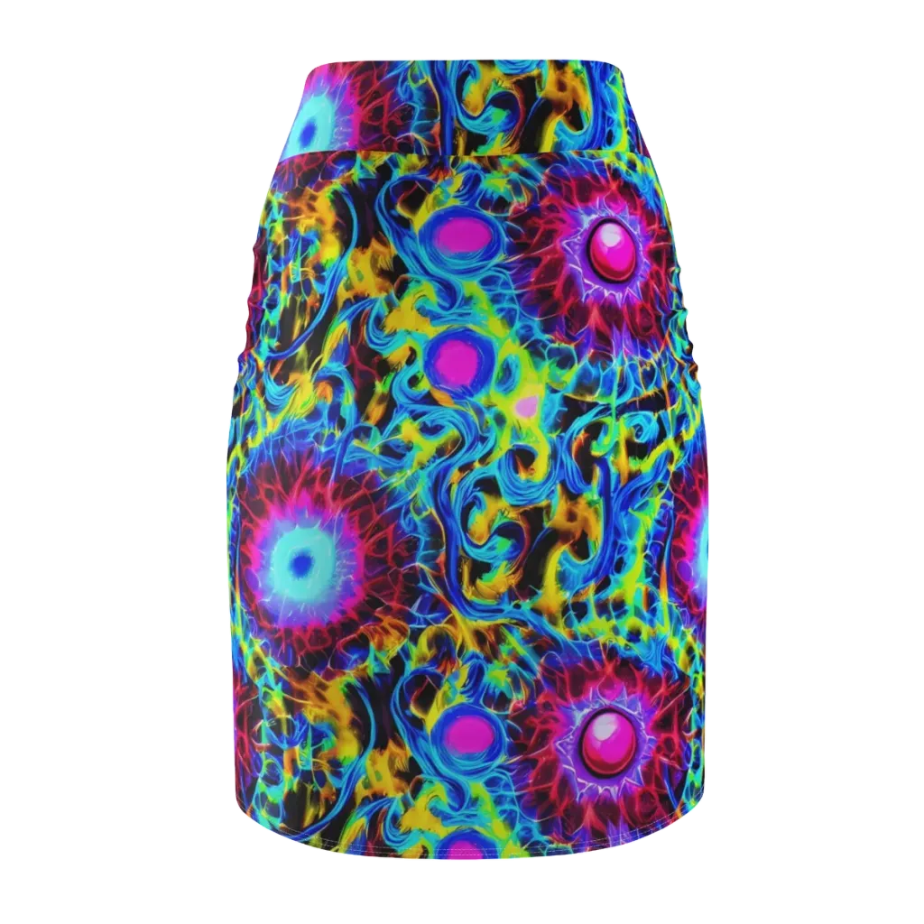 Neon Nectar on Pencil Skirt — Back