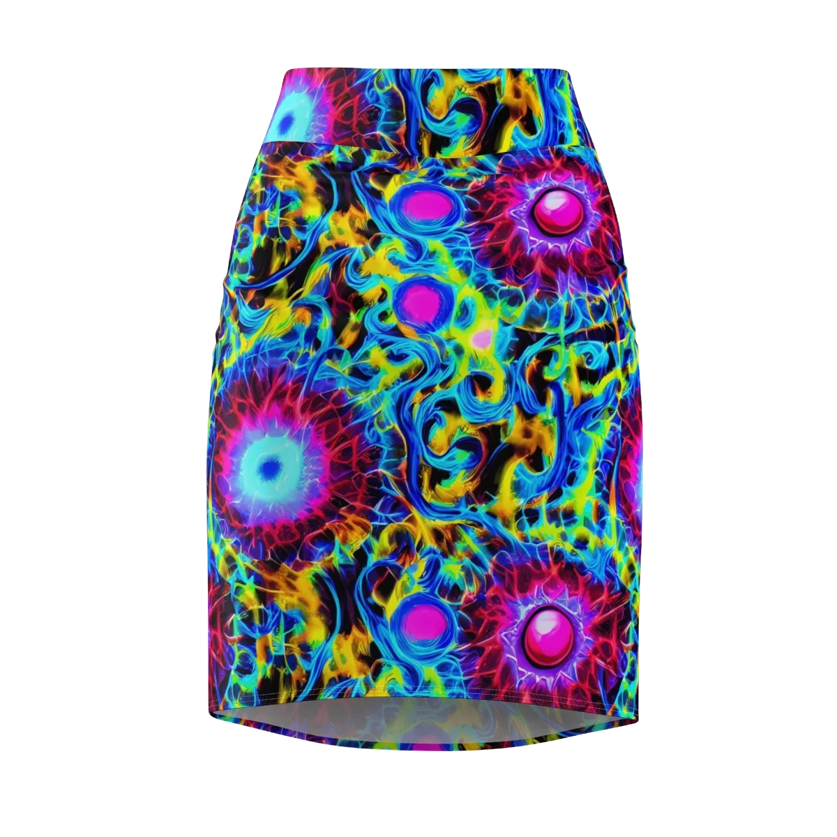 Neon Nectar on Pencil Skirt — Front