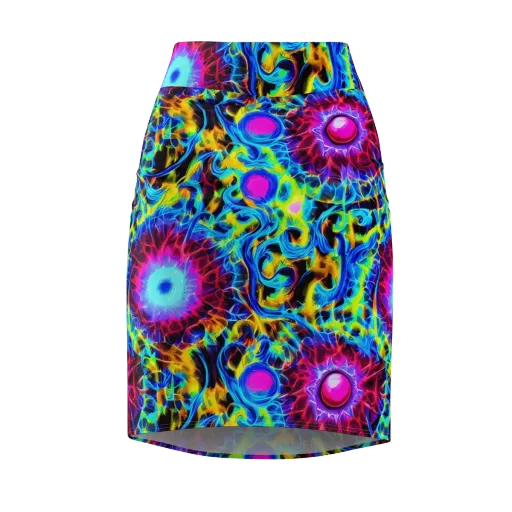 Neon Nectar on a Pencil Skirt