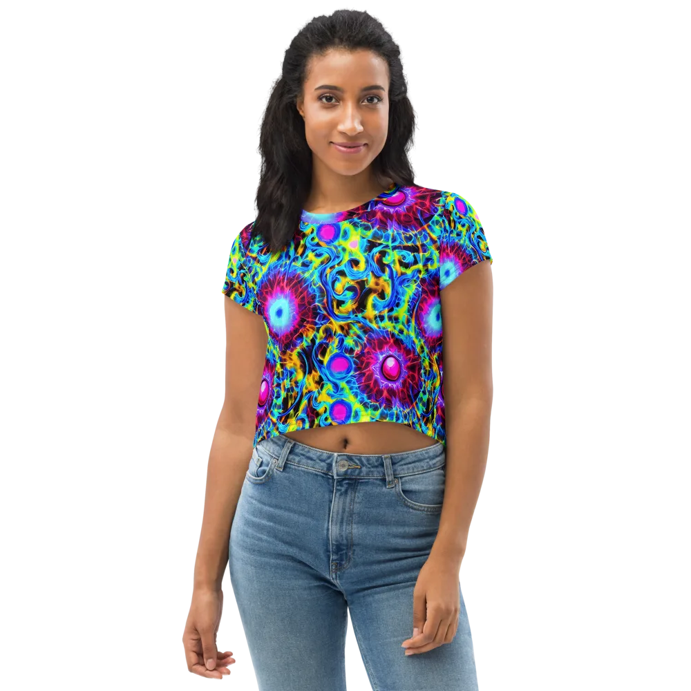 Neon Nectar on Crop Tee — Front