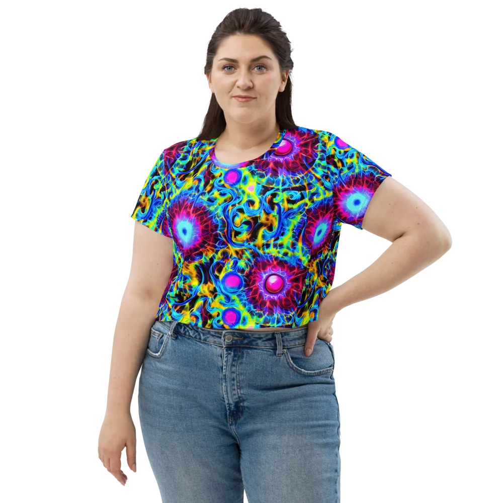 Neon Nectar on Crop Tee — Front