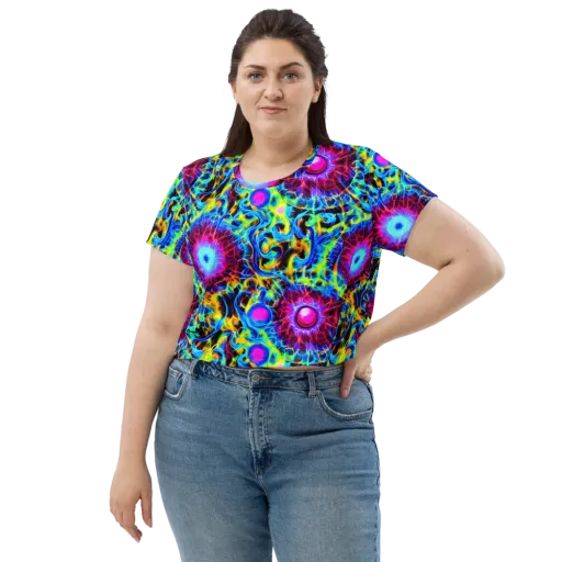 Neon Nectar on a Crop Tee