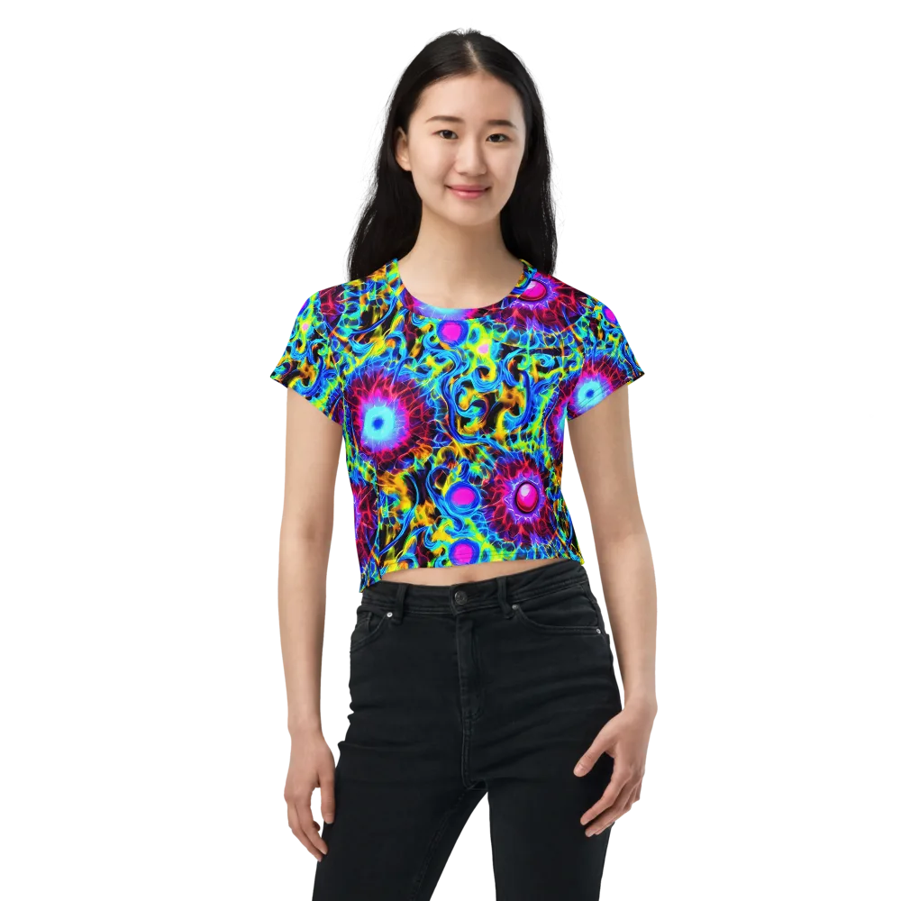 Neon Nectar on Crop Tee — Front