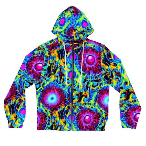 Neon Nectar on a Women's Full-Zip Hoodie