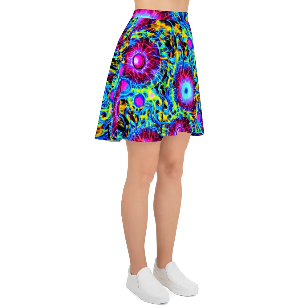 Neon Nectar on Skater Skirt — Right