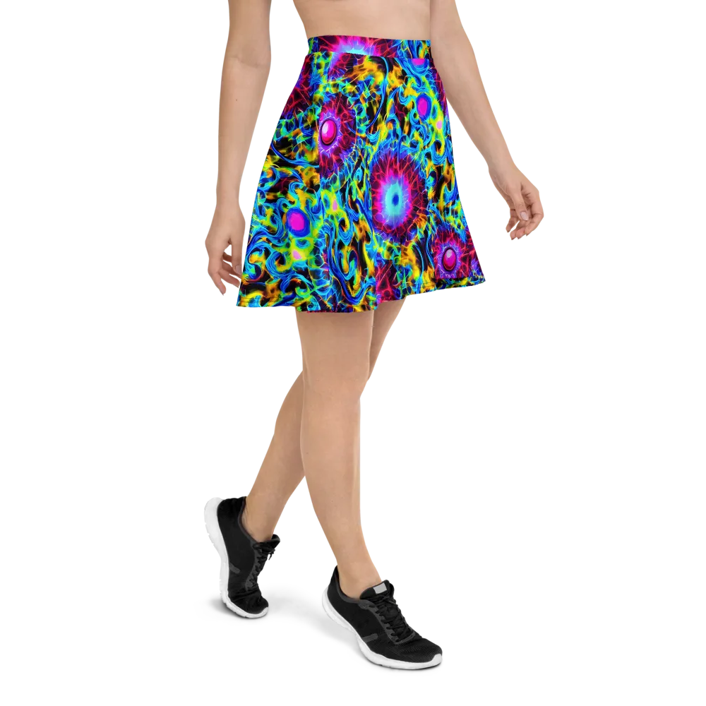 Neon Nectar on Skater Skirt — Right