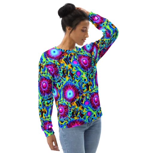 Neon Nectar on a Sweatshirt