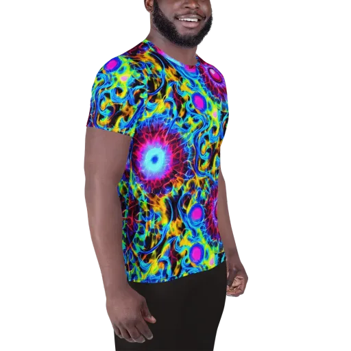 Neon Nectar on a Men's Athletic T-Shirt