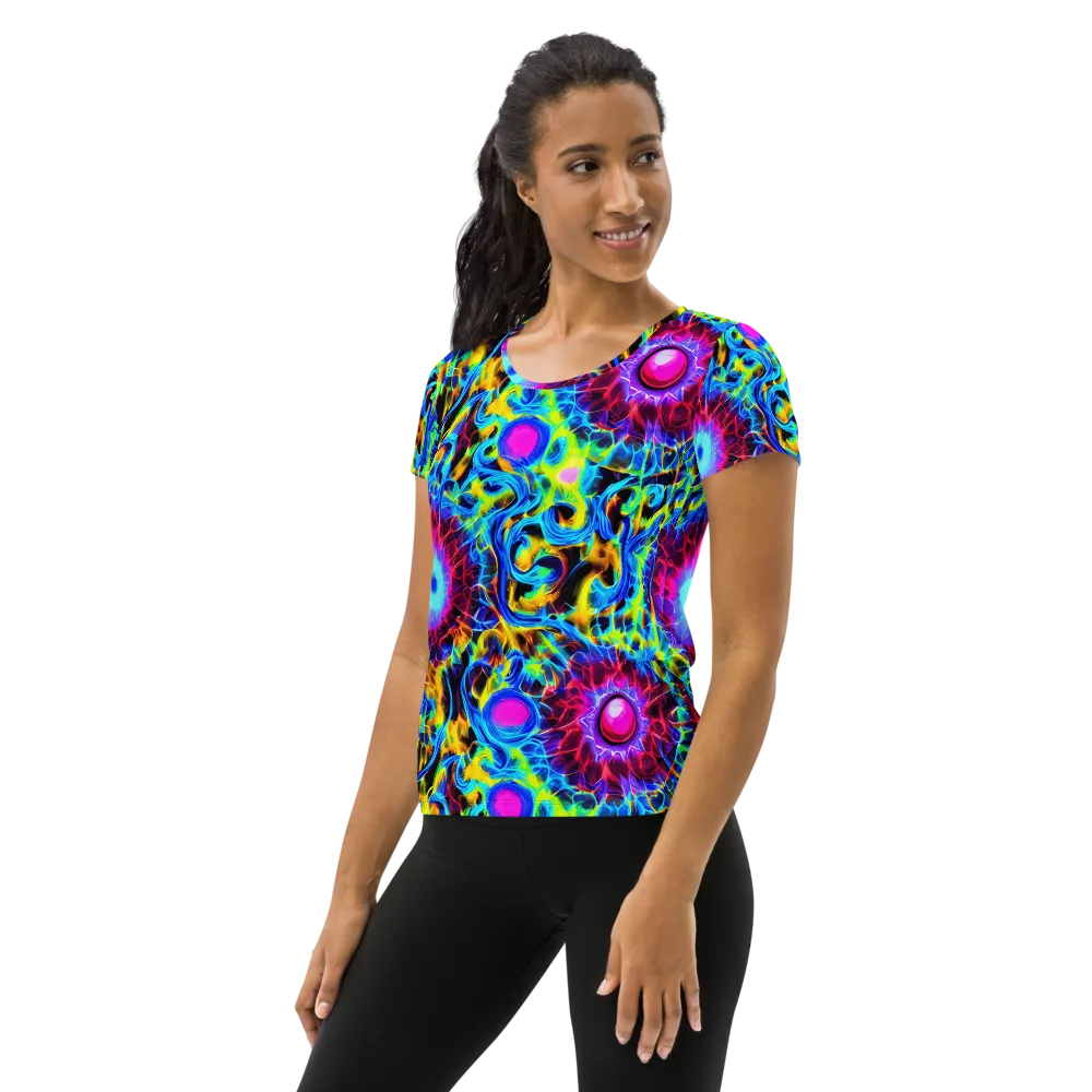 Neon Nectar on Women's Athletic T-Shirt — Left