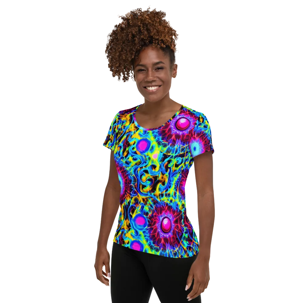 Neon Nectar on Women's Athletic T-Shirt — Left
