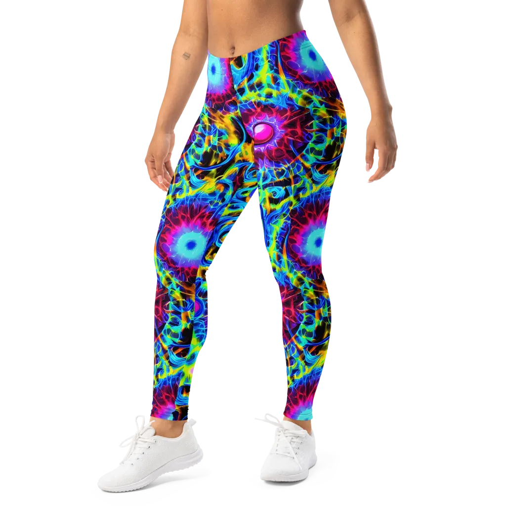 Neon Nectar on Leggings — Left Front