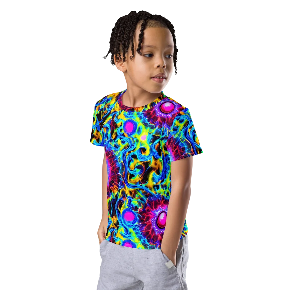 Neon Nectar on Kids Crew Neck T-Shirt — Left Front