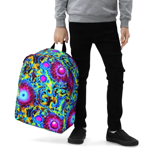 Neon Nectar on a Minimalist Backpack