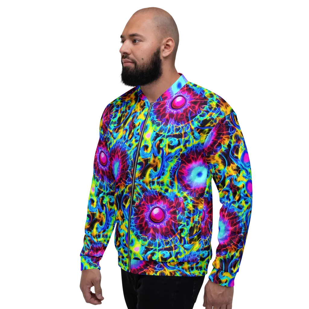 Neon Nectar on Bomber Jacket — Left