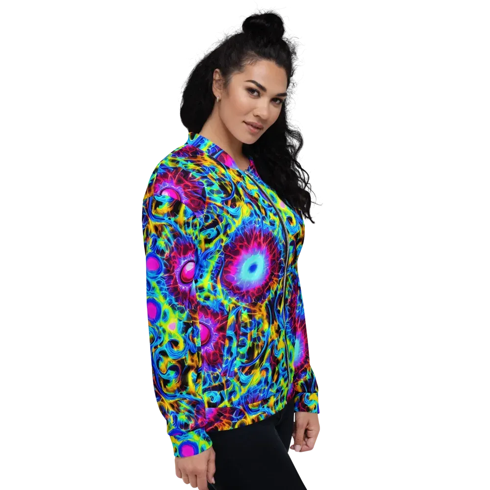 Neon Nectar on Bomber Jacket — Right