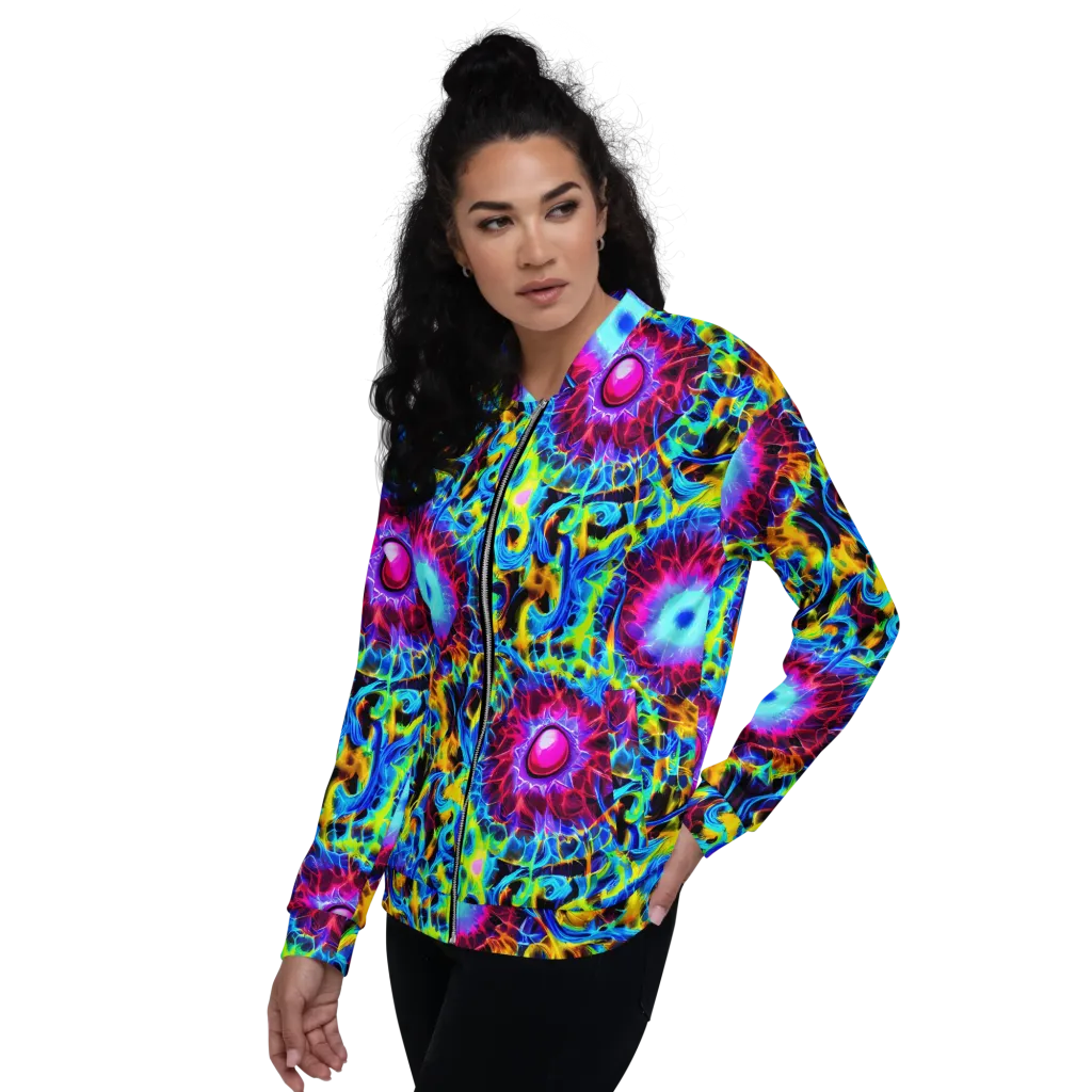 Neon Nectar on Bomber Jacket — Left