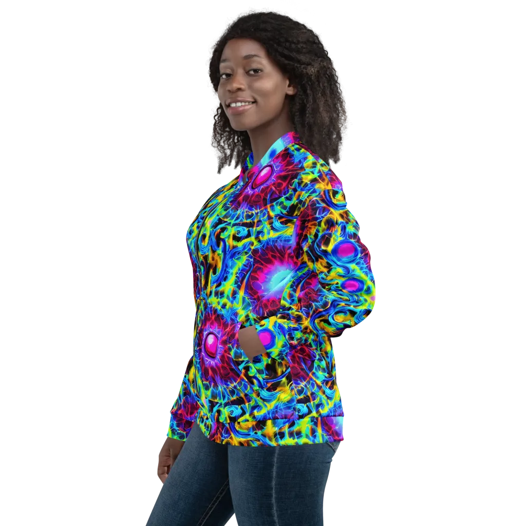 Neon Nectar on Bomber Jacket — Left