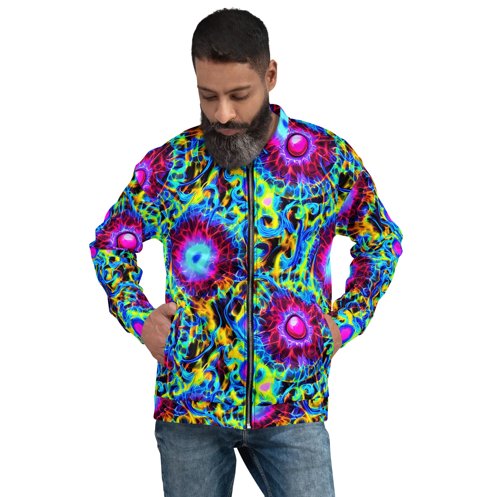 Neon Nectar on Bomber Jacket — Front