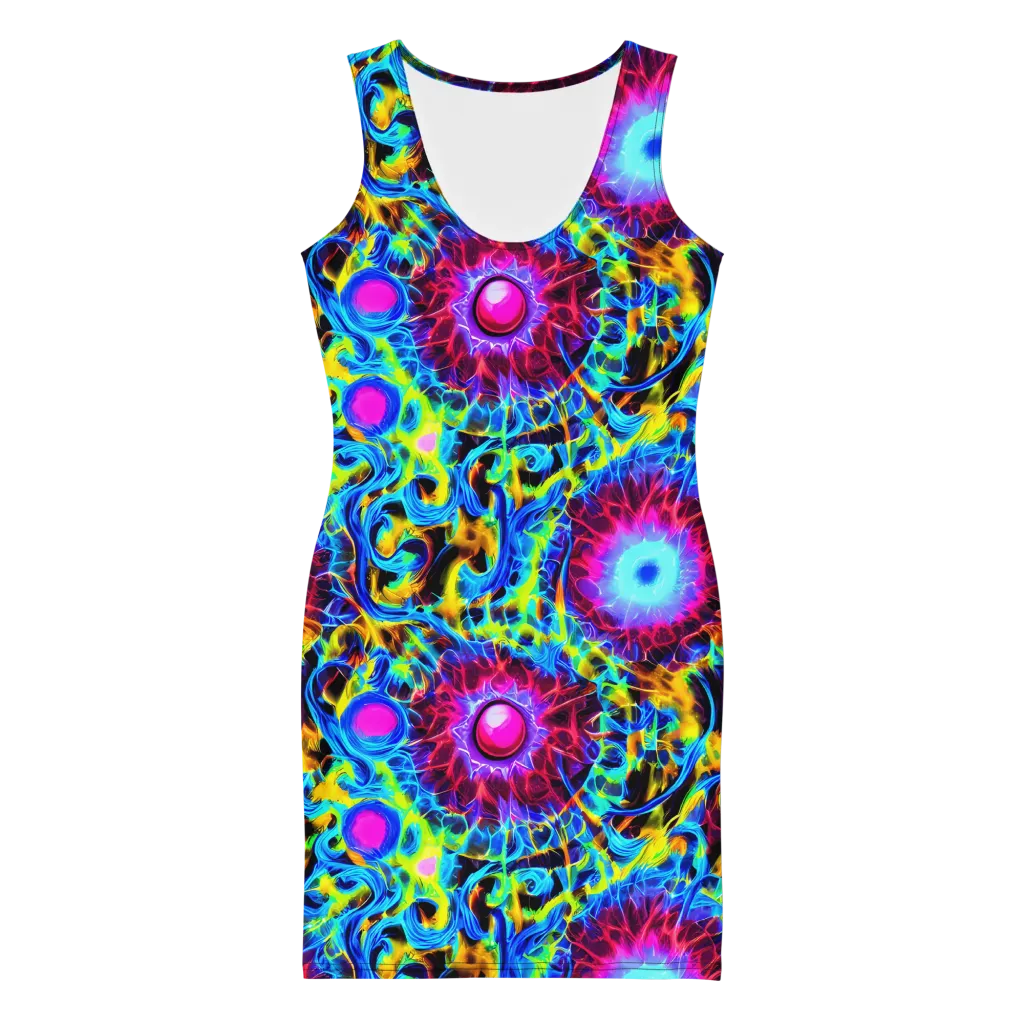 Neon Nectar on Bodycon Dress — Front