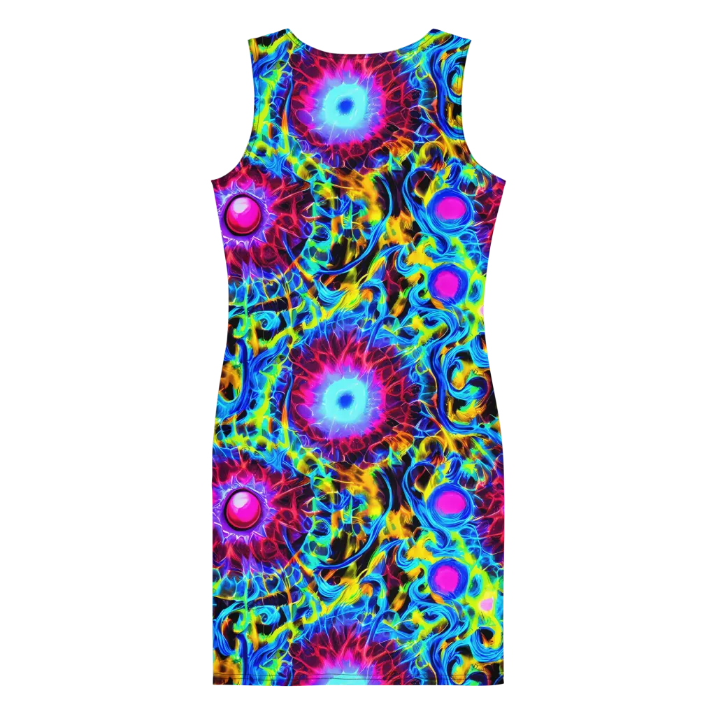 Neon Nectar on Bodycon Dress — Back