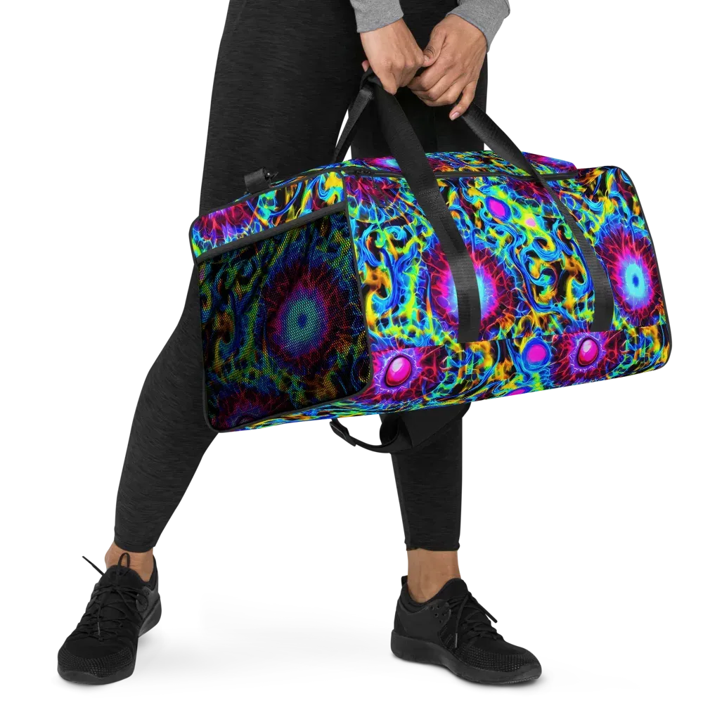Neon Nectar on Duffle Bag — Right Front