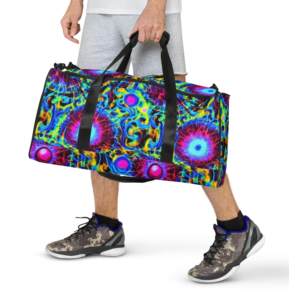 Neon Nectar on Duffle Bag — Front