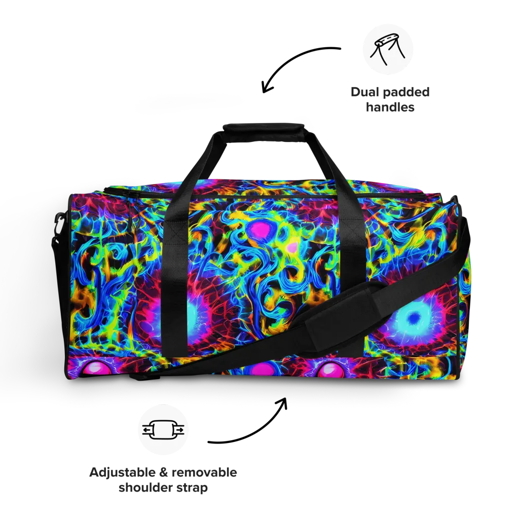 Neon Nectar on Duffle Bag — Front