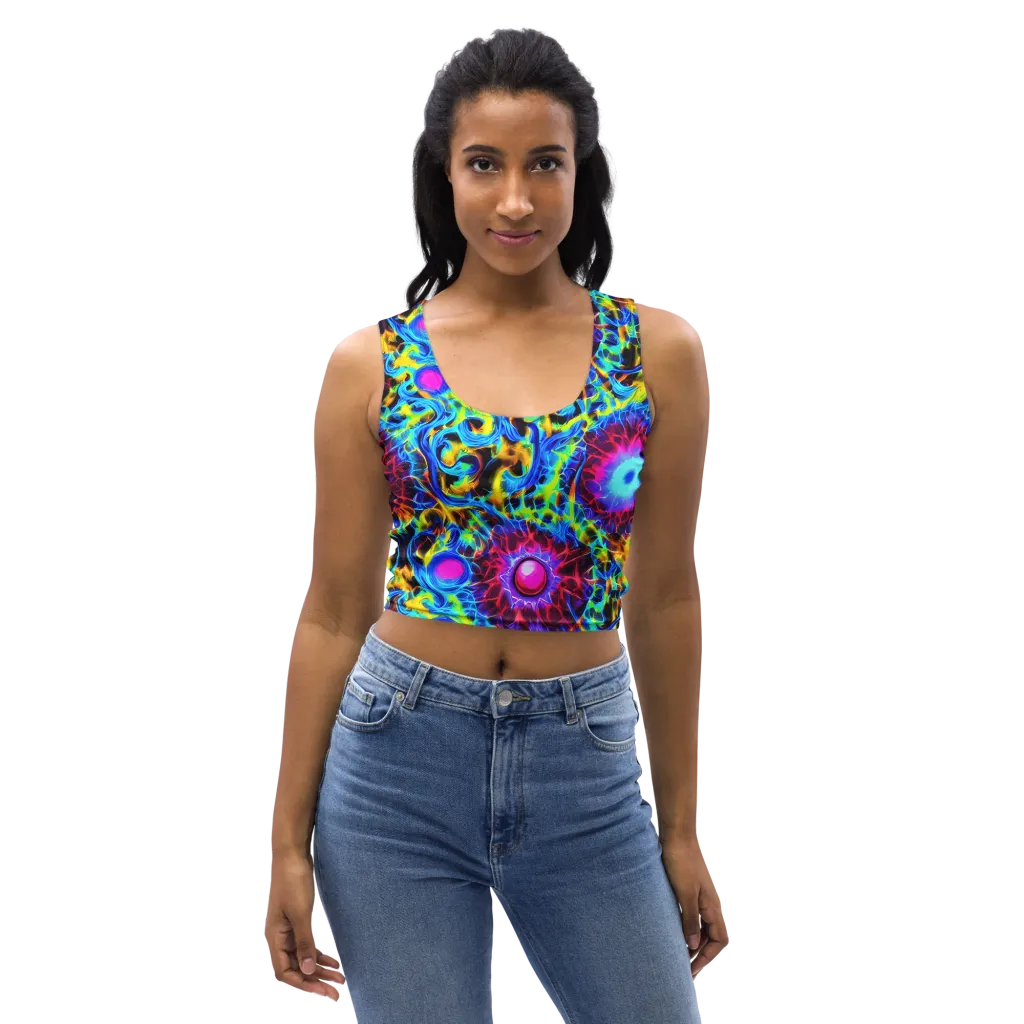 Neon Nectar on Crop Top — Front
