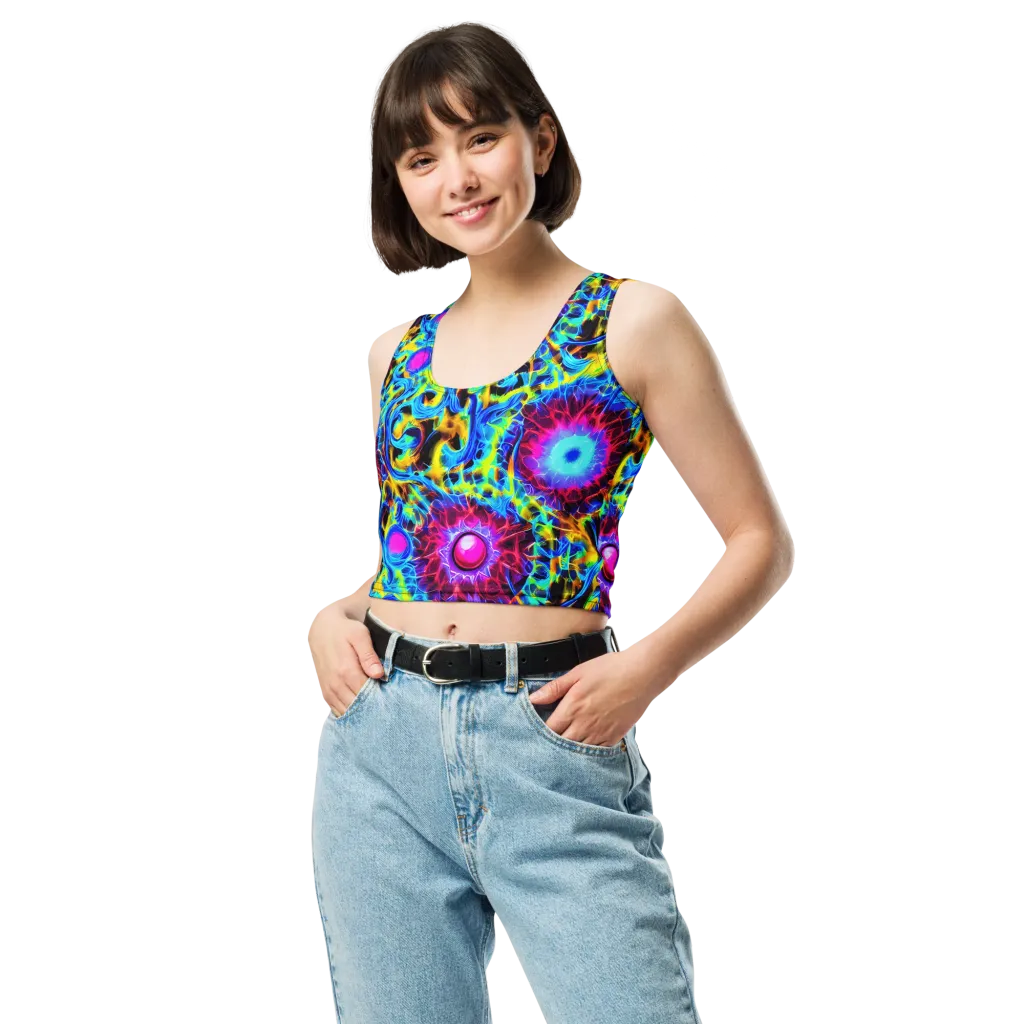 Neon Nectar on Crop Top — Front