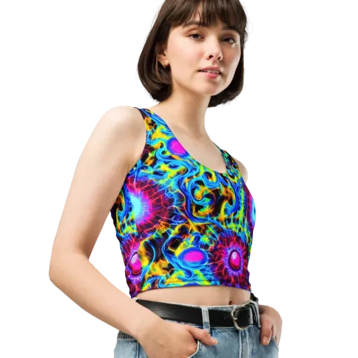 Neon Nectar on a Crop Top
