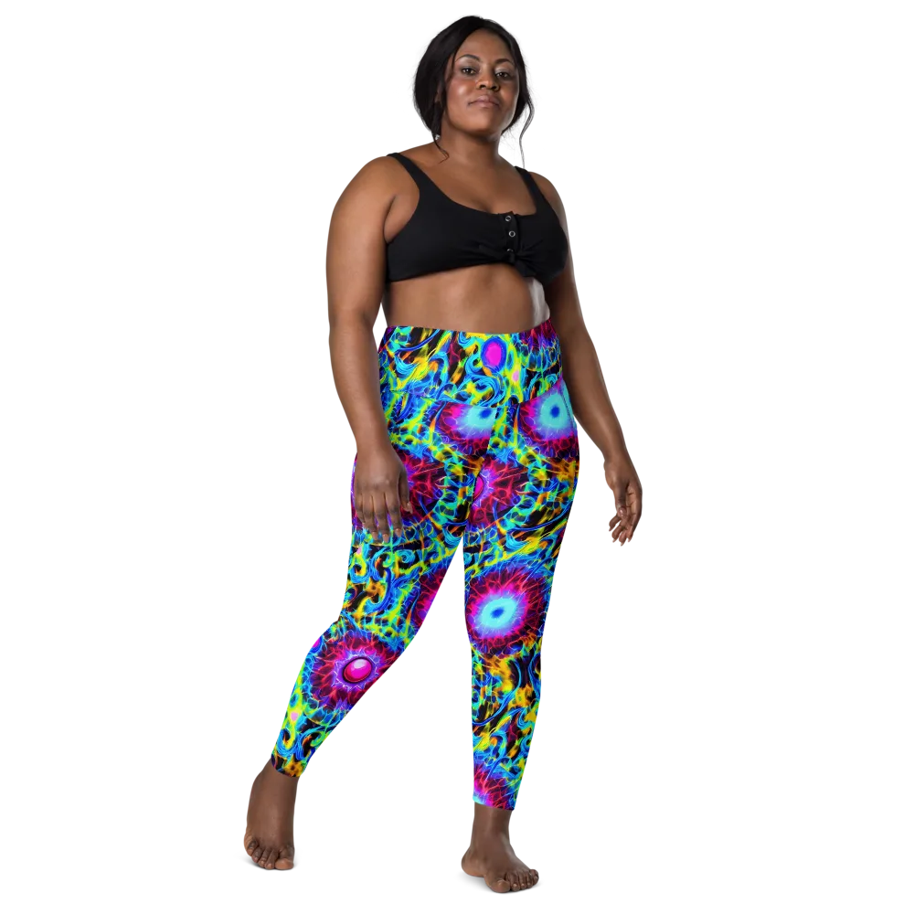 Neon Nectar on Leggings with Pockets — Front