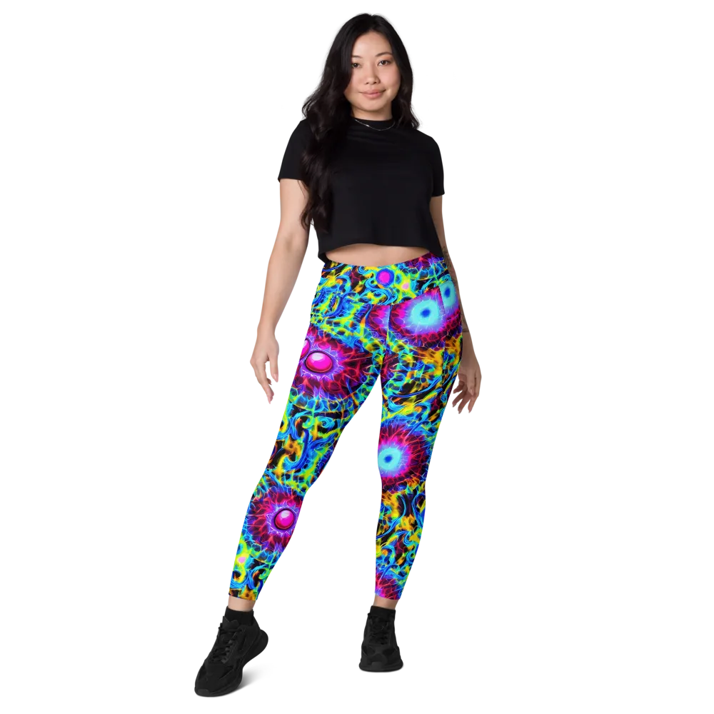 Neon Nectar on Leggings with Pockets — Front