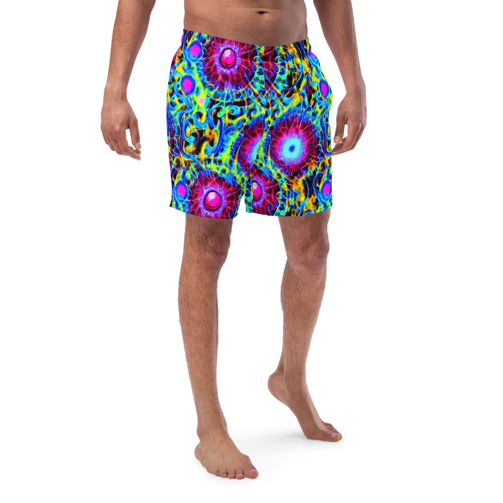 Neon Nectar on Swim Trunks — Front