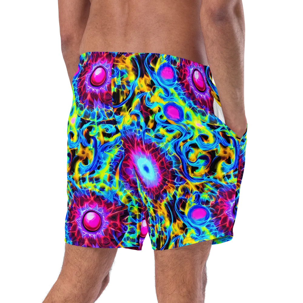 Neon Nectar on Swim Trunks — Right Back
