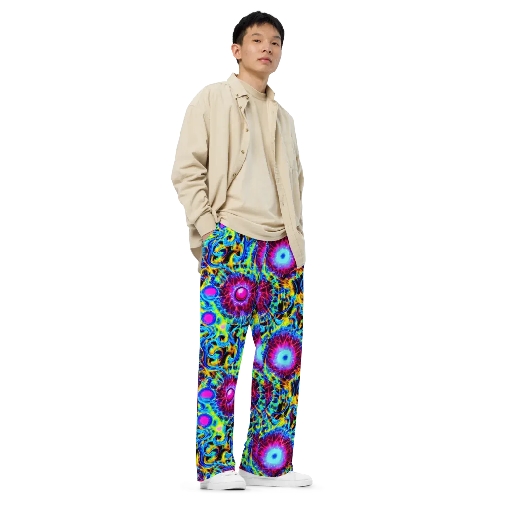 Neon Nectar on Wide-Leg Pants — Right Front