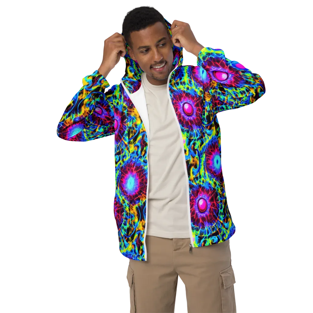 Neon Nectar on Men's Windbreaker — Front
