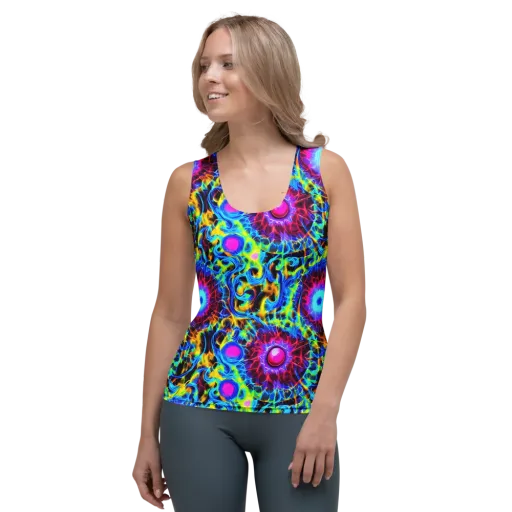 Neon Nectar on a Women's Tank Top