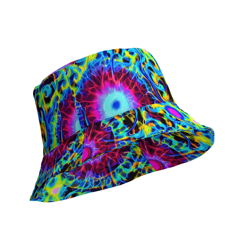 Neon Nectar on Reversible Bucket Hat — Product details Outside