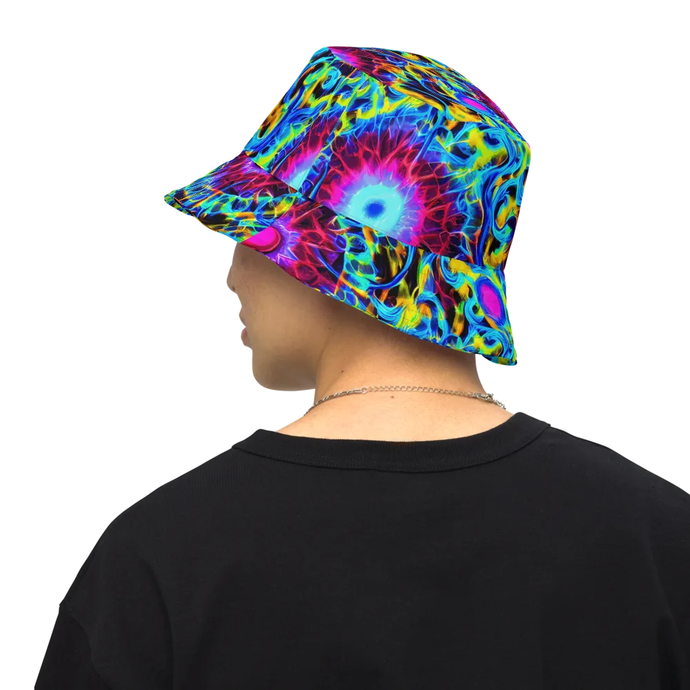 Neon Nectar on Reversible Bucket Hat — Back Inside