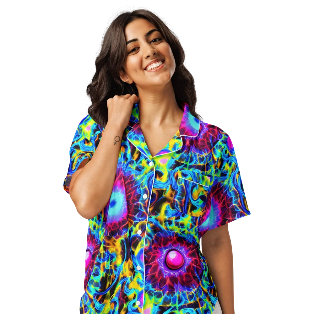Neon Nectar on Women's Short Sleeve Pajama Top — Front
