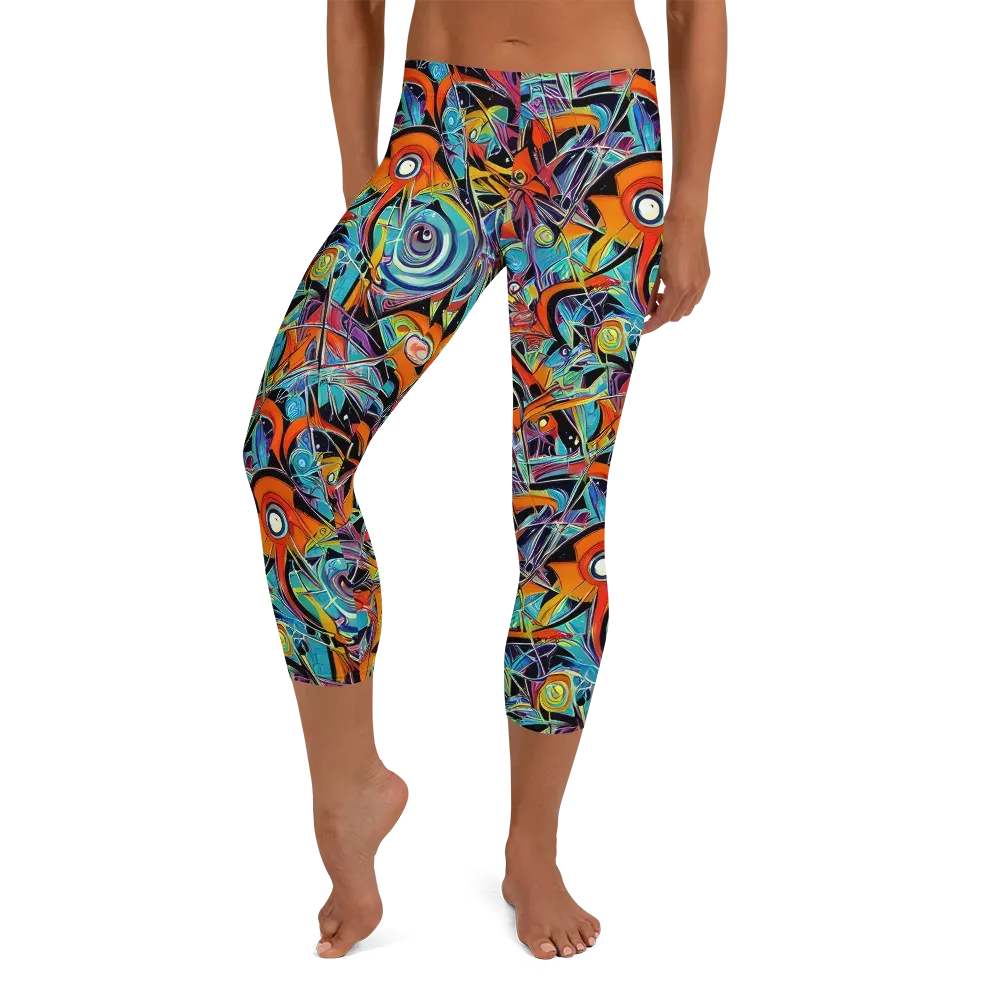 Infinite Color Crash on Capri Leggings — Front