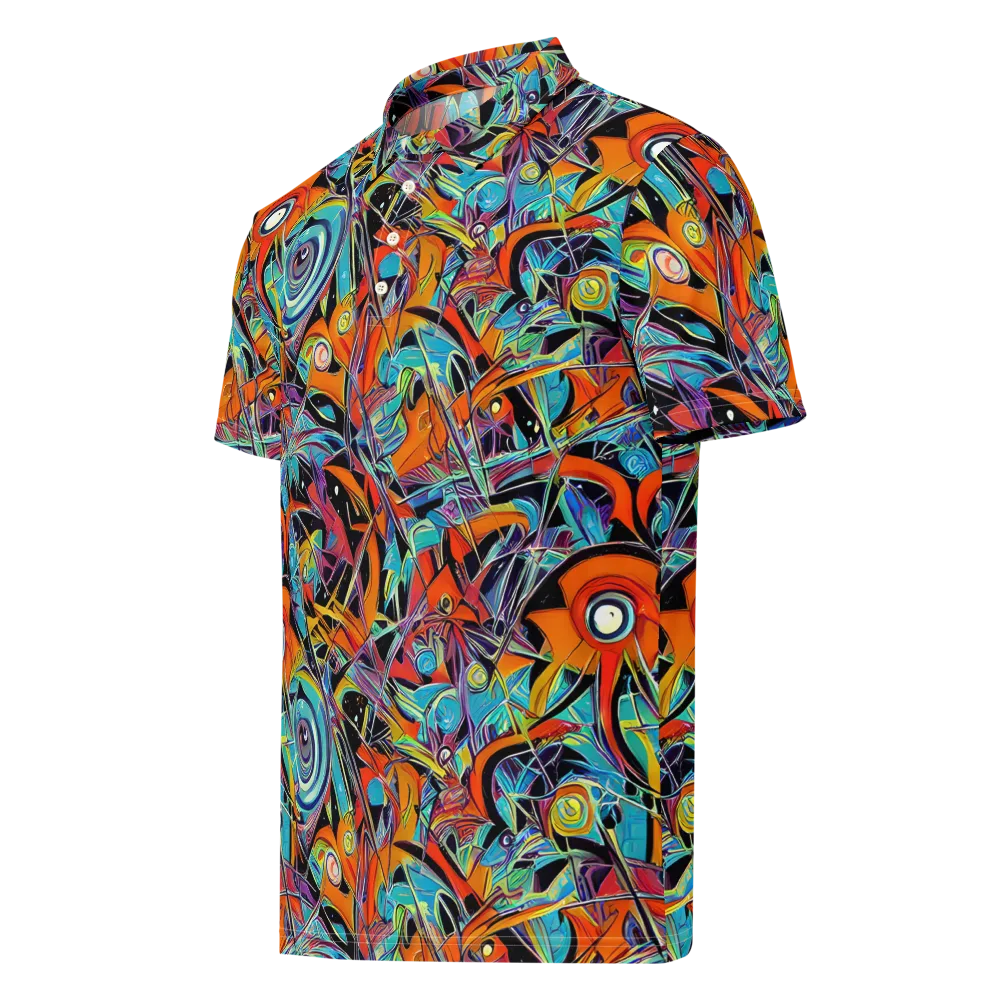 Infinite Color Crash on Men's Slim Fit Polo Shirt — Left Front